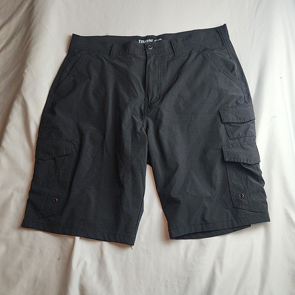Iron Co. Cargo Shorts Dark Navy Blue Multi-Pocket Men's Size 36